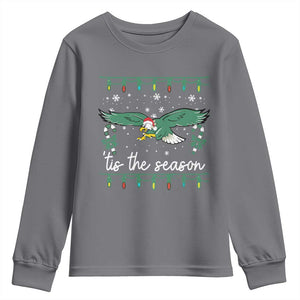 Christmas Philly Lover Youth Sweatshirt Tis The Season Football Lovers EF TS10 Charcoal Print Your Wear