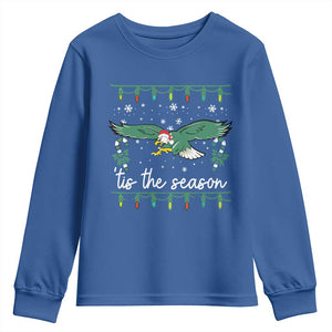 Christmas Philly Lover Youth Sweatshirt Tis The Season Football Lovers EF TS10 Royal Blue Print Your Wear