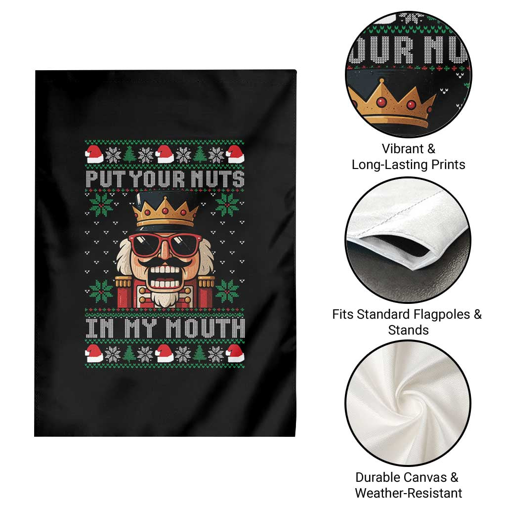 Inappropriate Christmas Garden Flag Funny Put Your Nuts in My Mouth Dirty Holiday TS10 Print Your Wear