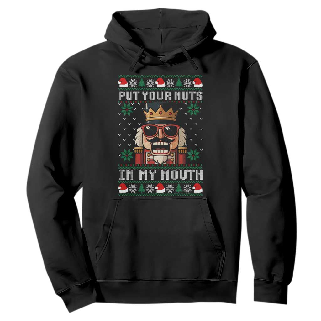 Inappropriate Christmas Hoodie Funny Put Your Nuts in My Mouth Dirty Holiday TS10 Black Print Your Wear