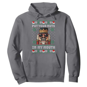Inappropriate Christmas Hoodie Funny Put Your Nuts in My Mouth Dirty Holiday TS10 Charcoal Print Your Wear