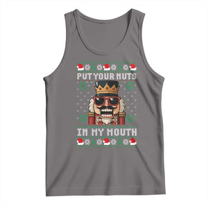 Inappropriate Christmas Tank Top Funny Put Your Nuts in My Mouth Dirty Holiday TS10 Deep Heather Print Your Wear