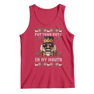 Inappropriate Christmas Tank Top Funny Put Your Nuts in My Mouth Dirty Holiday - Print Your Wear