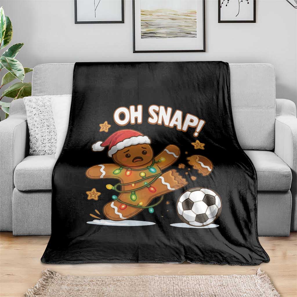 Oh Snap Gingerbreadman Christmas Soccer Throw Blanket TS10 Print Your Wear