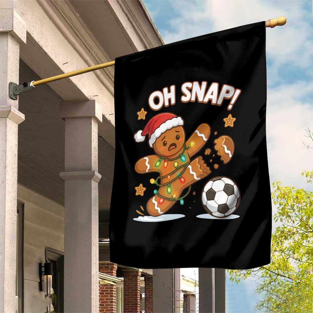 Oh Snap Gingerbreadman Christmas Soccer Garden Flag TS10 Print Your Wear