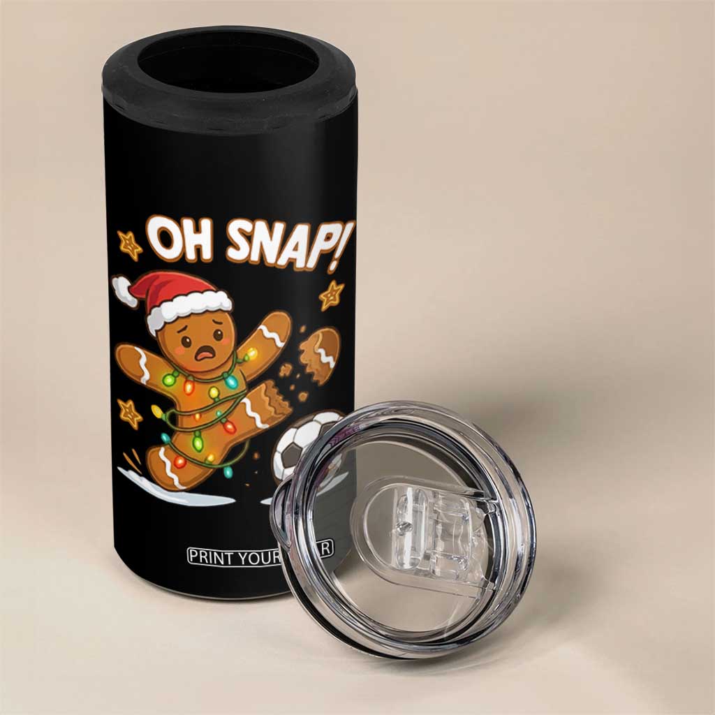 Oh Snap Gingerbreadman Christmas Soccer 4 in 1 Can Cooler Tumbler TS10 Print Your Wear