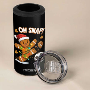 Oh Snap Gingerbreadman Christmas Soccer 4 in 1 Can Cooler Tumbler TS10 Print Your Wear