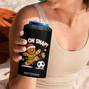 Oh Snap Gingerbreadman Christmas Soccer 4 in 1 Can Cooler Tumbler TS10 Print Your Wear