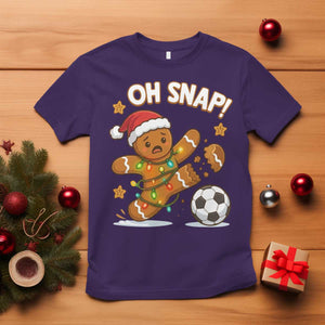 Oh Snap Gingerbreadman Christmas Soccer T Shirt TS10 Purple Print Your Wear