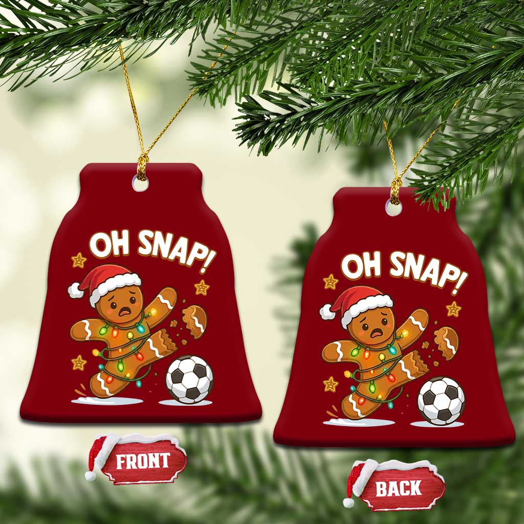 Oh Snap Gingerbreadman Christmas Soccer Ceramic Ornament TS10 Print Your Wear