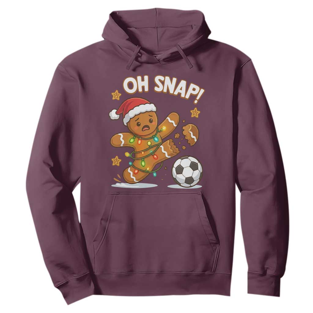 Oh Snap Gingerbreadman Christmas Soccer Hoodie TS10 Maroon Print Your Wear