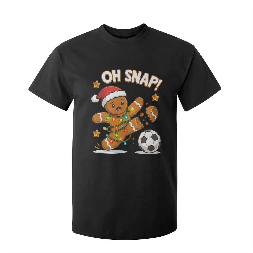Oh Snap Gingerbreadman Christmas Soccer T Shirt For Kid TS10 Black Print Your Wear