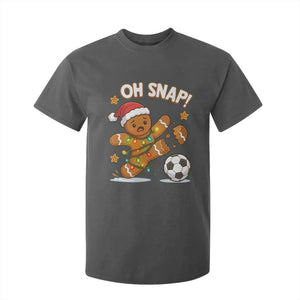 Oh Snap Gingerbreadman Christmas Soccer T Shirt For Kid TS10 Dark Heather Print Your Wear