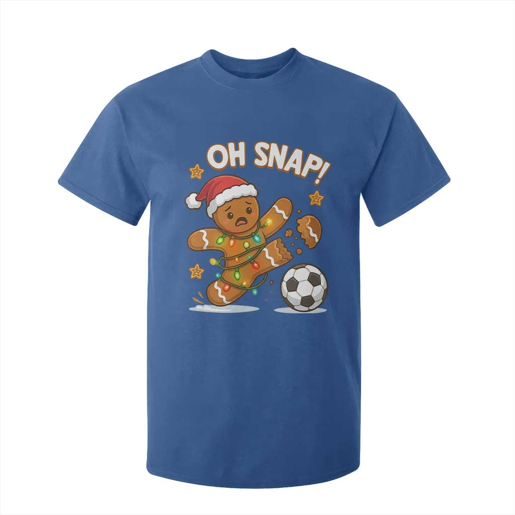 Oh Snap Gingerbreadman Christmas Soccer T Shirt For Kid TS10 Royal Blue Print Your Wear