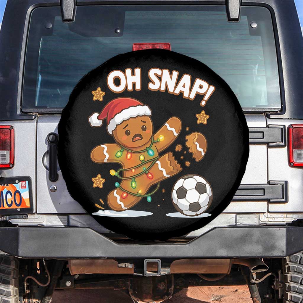 Oh Snap Gingerbreadman Christmas Soccer Spare Tire Cover TS10 No hole Black Print Your Wear