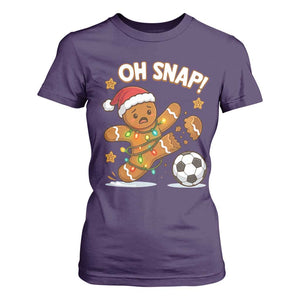 Oh Snap Gingerbreadman Christmas Soccer T Shirt For Women TS10 Purple Print Your Wear