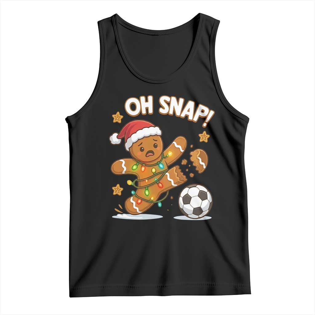 Oh Snap Gingerbreadman Christmas Soccer Tank Top TS10 Black Print Your Wear