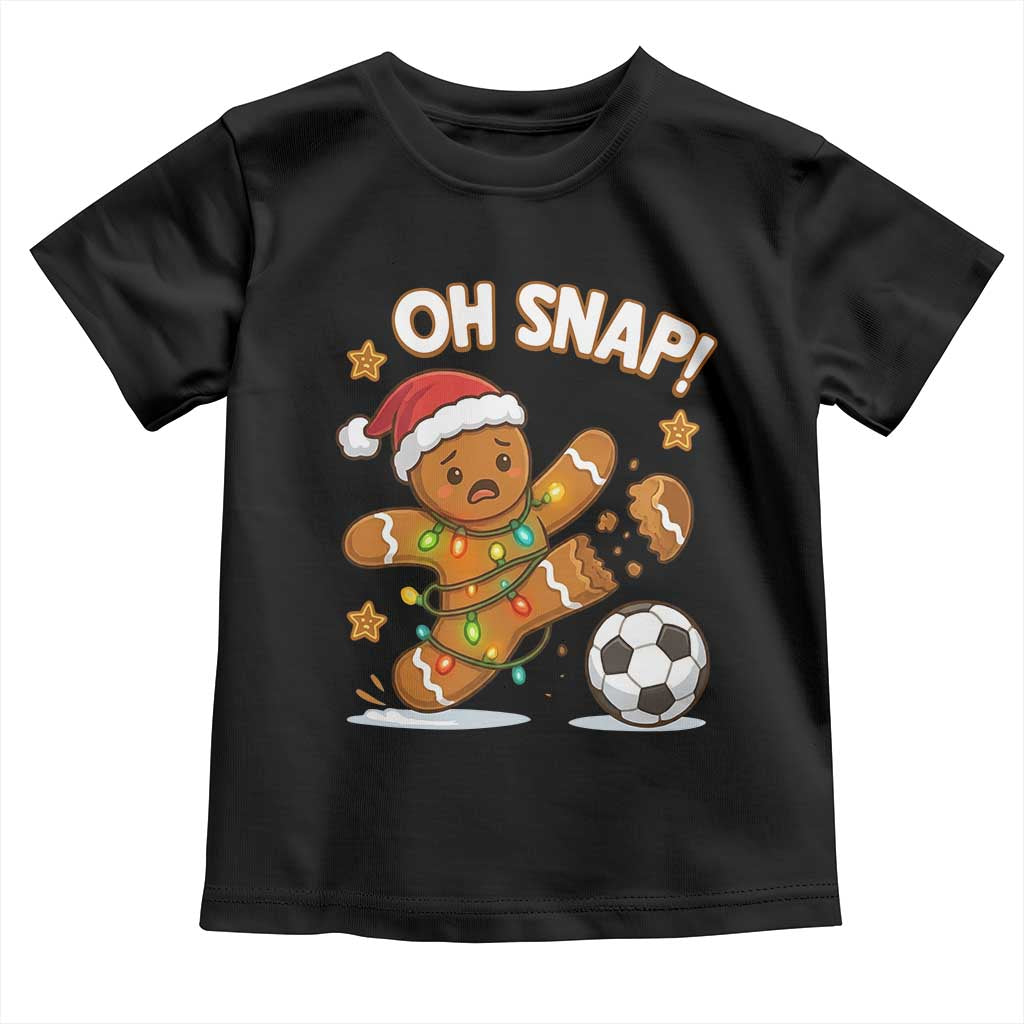 Oh Snap Gingerbreadman Christmas Soccer Toddler T Shirt TS10 Black Print Your Wear