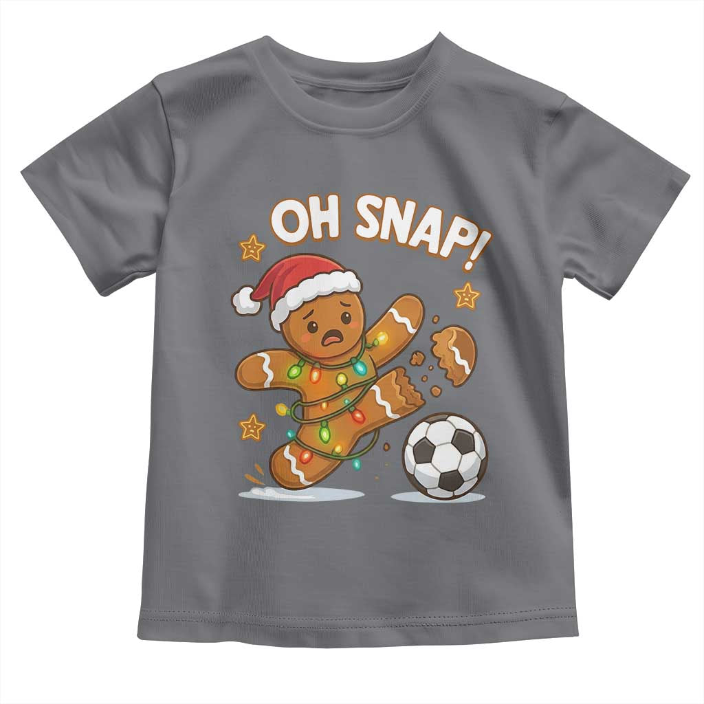 Oh Snap Gingerbreadman Christmas Soccer Toddler T Shirt TS10 Charcoal Print Your Wear