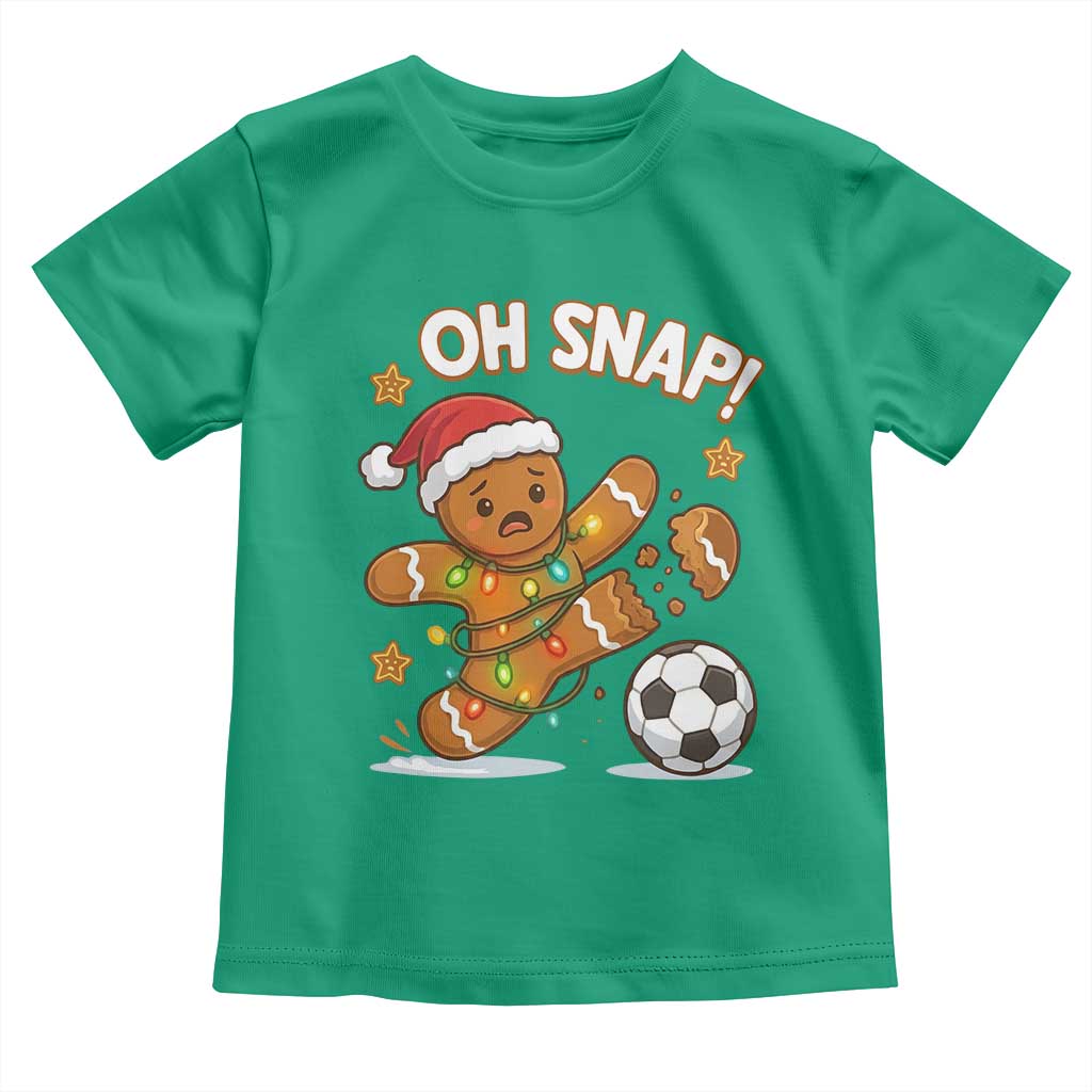 Oh Snap Gingerbreadman Christmas Soccer Toddler T Shirt TS10 Irish Green Print Your Wear