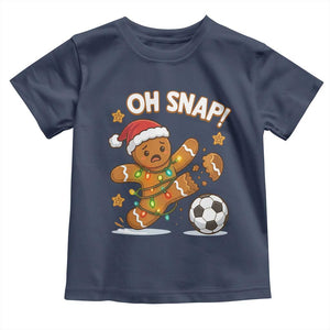 Oh Snap Gingerbreadman Christmas Soccer Toddler T Shirt TS10 Navy Print Your Wear