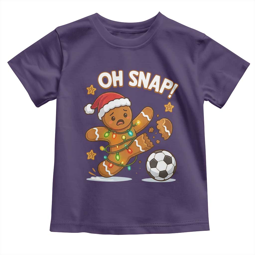 Oh Snap Gingerbreadman Christmas Soccer Toddler T Shirt TS10 Purple Print Your Wear