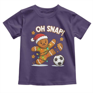 Oh Snap Gingerbreadman Christmas Soccer Toddler T Shirt TS10 Purple Print Your Wear