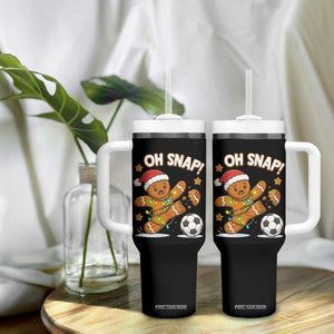 Oh Snap Gingerbreadman Christmas Soccer Tumbler With Handle TS10 Print Your Wear