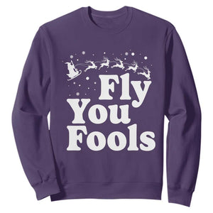Funny Christmas Sweatshirt Fly You Fools Fantasy Movie Santa Sleigh Reindeer TS10 Purple Print Your Wear