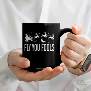 Funny Christmas Fly You Fools Coffee Mug Fantasy Movie Fellowship Santa Sleigh Reindeer TS10 Print Your Wear