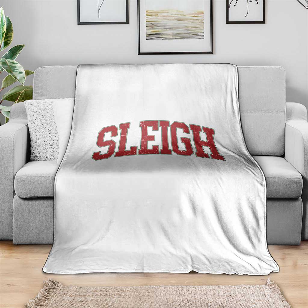 Sleigh Christmas Throw Blanket Funny Women Retro Merry Xmas Family Holiday TS10 Print Your Wear