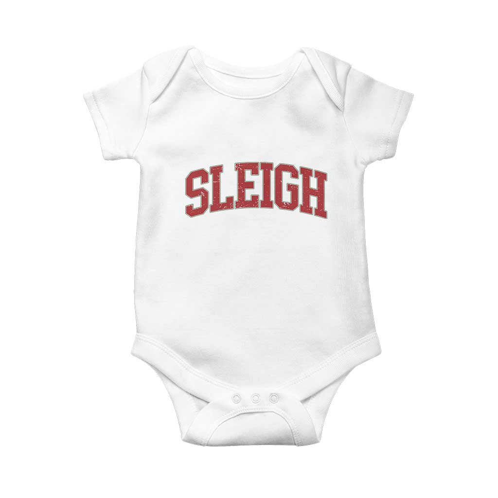 Sleigh Christmas Baby Onesie Funny Women Retro Merry Xmas Family Holiday TS10 White Print Your Wear