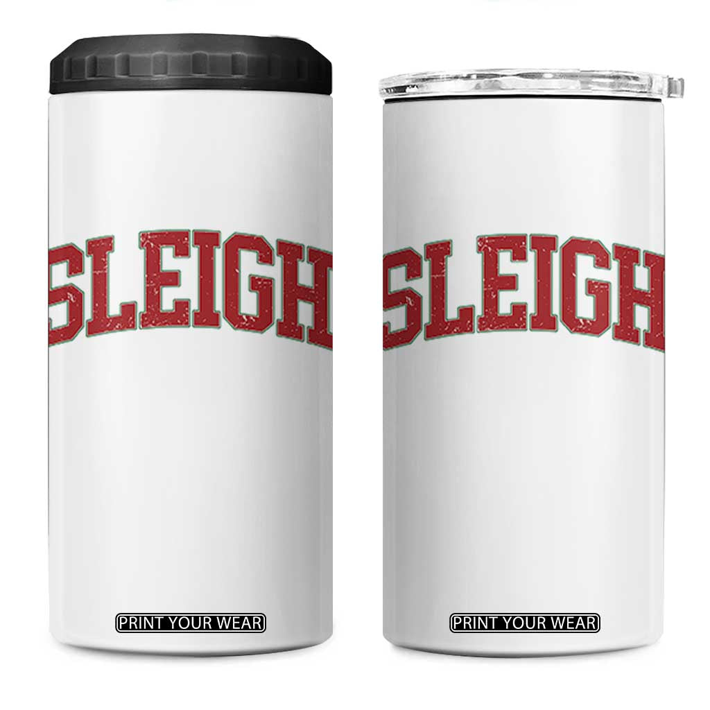 Sleigh Christmas 4 in 1 Can Cooler Tumbler Funny Women Retro Merry Xmas Family Holiday TS10 One Size: 16 oz White Print Your Wear
