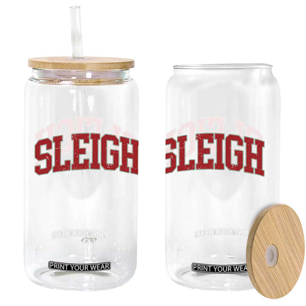 Sleigh Christmas Glass Can Funny Women Retro Merry Xmas Family Holiday TS10 Print Your Wear