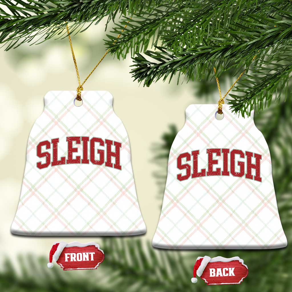 Sleigh Christmas Ceramic Ornament Funny Women Retro Merry Xmas Family Holiday - Print Your Wear