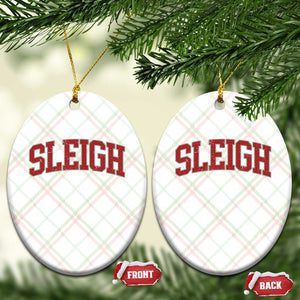 Sleigh Christmas Ceramic Ornament Funny Women Retro Merry Xmas Family Holiday - Print Your Wear