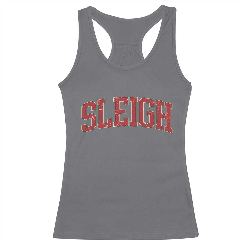 Sleigh Christmas Racerback Tank Top Funny Women Retro Merry Xmas Family Holiday TS10 Charcoal Print Your Wear