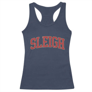Sleigh Christmas Racerback Tank Top Funny Women Retro Merry Xmas Family Holiday TS10 Navy Print Your Wear