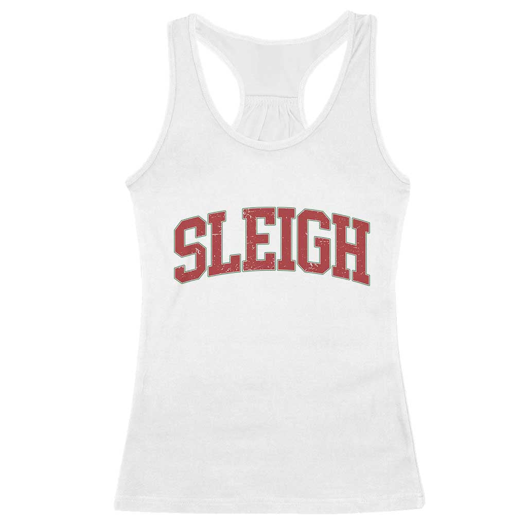 Sleigh Christmas Racerback Tank Top Funny Women Retro Merry Xmas Family Holiday - Print Your Wear