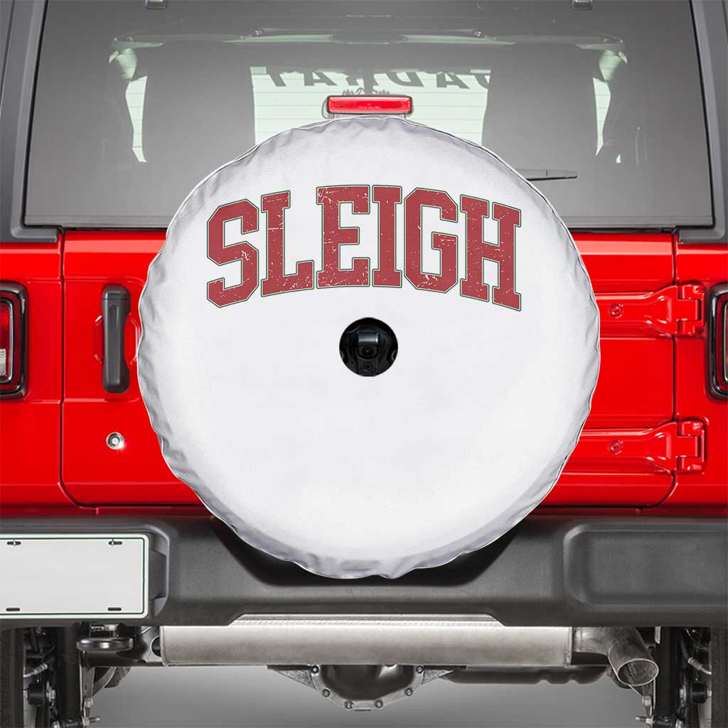 Sleigh Christmas Spare Tire Cover Funny Women Retro Merry Xmas Family Holiday TS10 White Print Your Wear