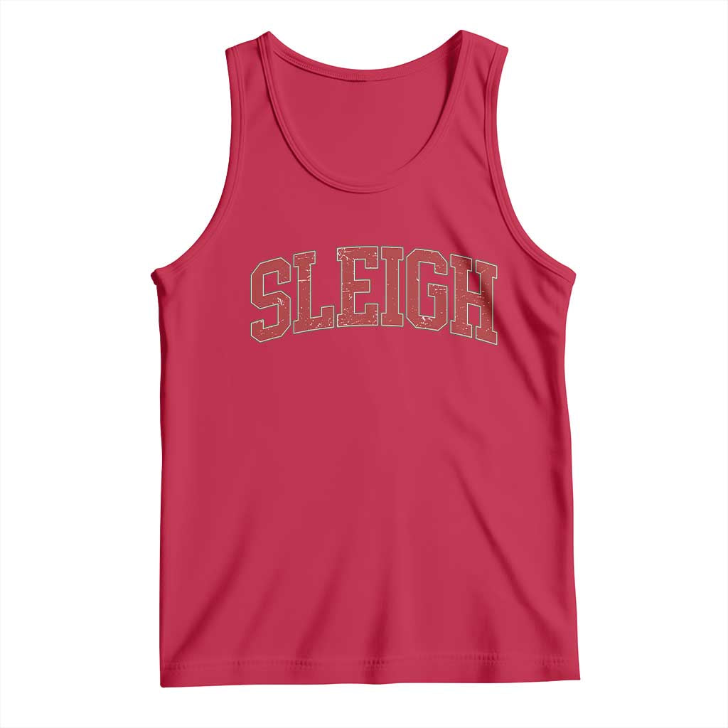 Sleigh Christmas Tank Top Funny Women Retro Merry Xmas Family Holiday TS10 Red Print Your Wear