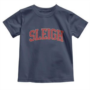 Sleigh Christmas Toddler T Shirt Funny Women Retro Merry Xmas Family Holiday TS10 Navy Print Your Wear