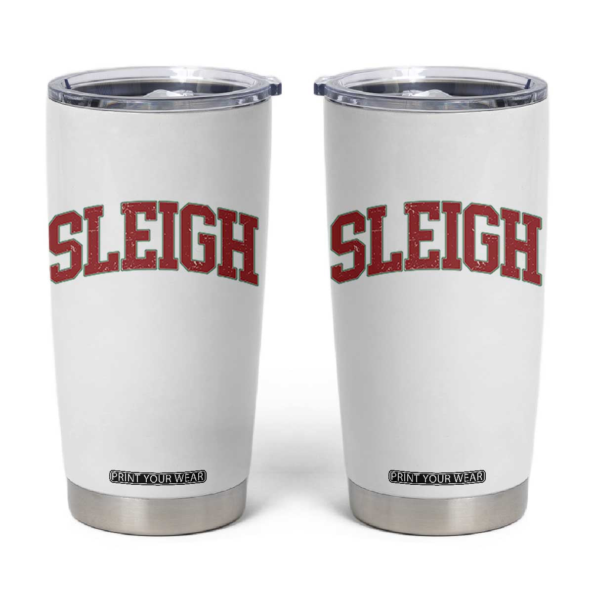Sleigh Christmas Tumbler Cup Funny Women Retro Merry Xmas Family Holiday TS10 White Print Your Wear