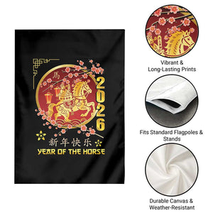 2026 Year of the Horse Lunar New Year Garden Flag TS10 Print Your Wear