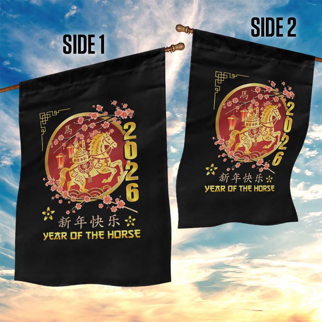 2026 Year of the Horse Lunar New Year Garden Flag TS10 Print Your Wear