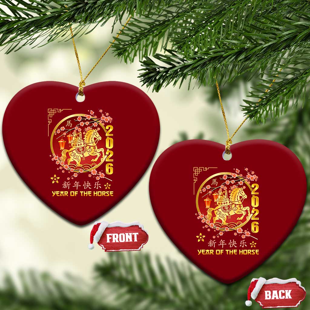 2026 Year of the Horse Lunar New Year Ceramic Ornament TS10 Print Your Wear