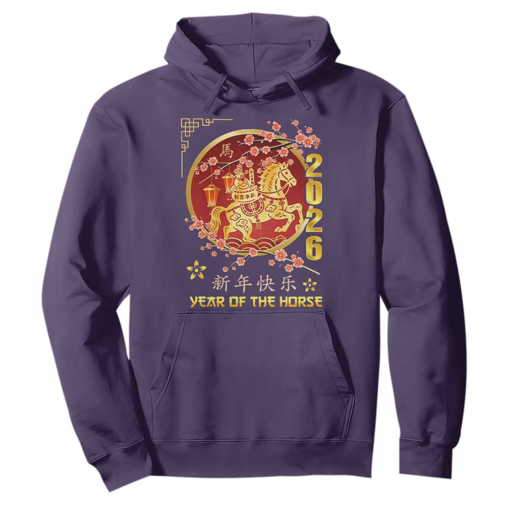 2026 Year of the Horse Lunar New Year Hoodie TS10 Purple Print Your Wear