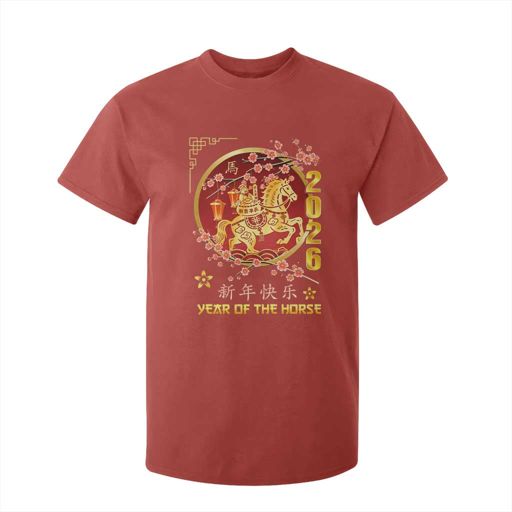 2026 Year of the Horse Lunar New Year T Shirt For Kid TS10 Red Print Your Wear