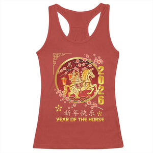 2026 Year of the Horse Lunar New Year Racerback Tank Top TS10 Red Print Your Wear