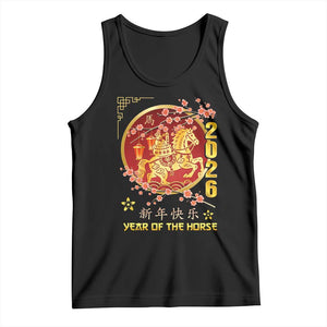 2026 Year of the Horse Lunar New Year Tank Top TS10 Black Print Your Wear
